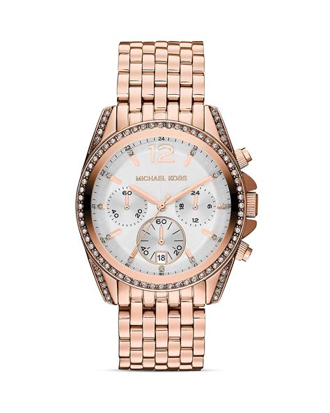 michael kors midsize rose gold watch